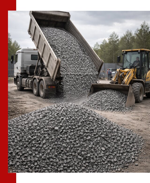 Доставка и продажа щебня гранитного в Карталах