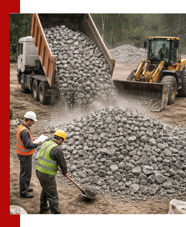 Гранитный щебень фракция 70-150 доставка в Карталах