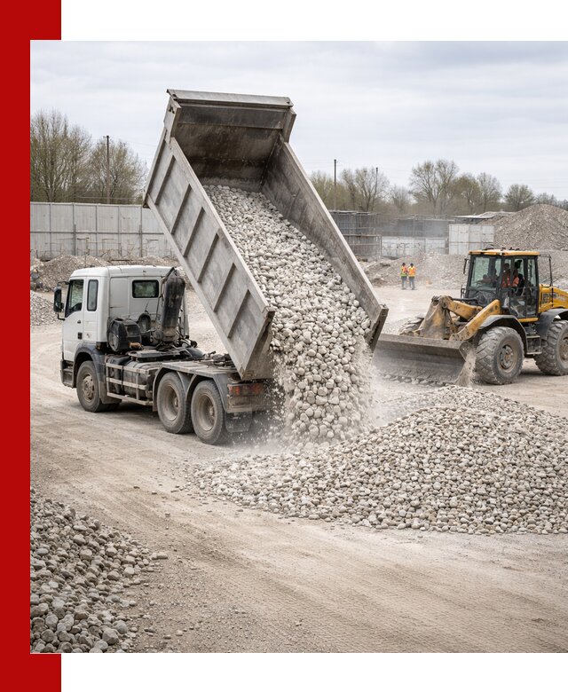 Доставка и продажа известнякового щебня в Карталах