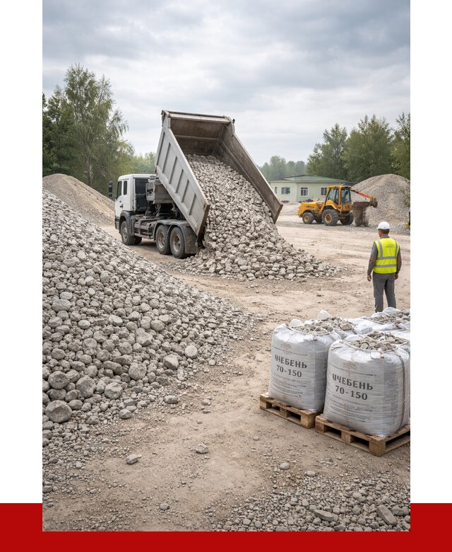 Известняковый щебень фракция 70-150 в Карталах от 1304 р. | ПРОНЕРУДКрт