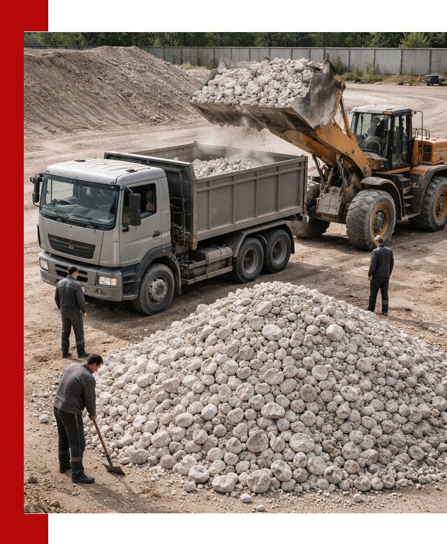 Известняковый щебень фракция 70–150 с доставкой в Карталах