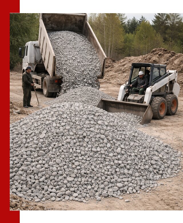Доставка доломитового щебня в Карталах напрямую от карьера