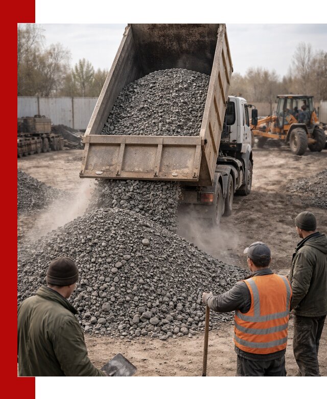 Доставка шлакового щебня в удобные сроки по выгодной цене в Карталах