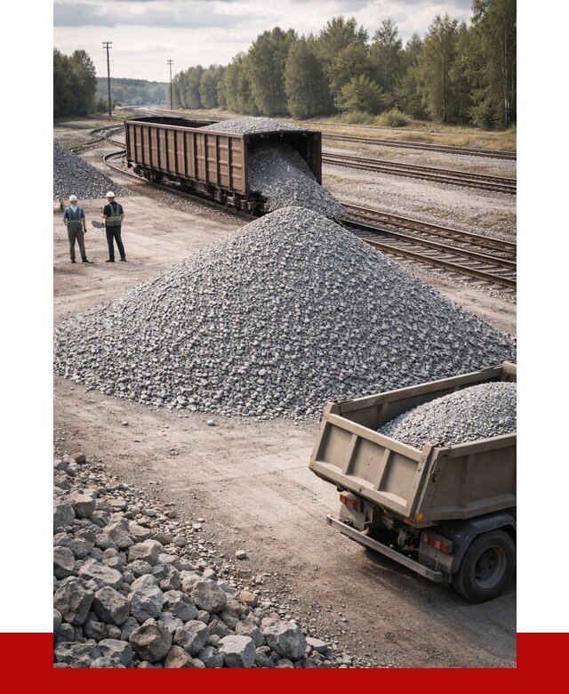 Железнодорожный щебень 20-60 в Карталах от 1773 р. | ПРОНЕРУДКрт