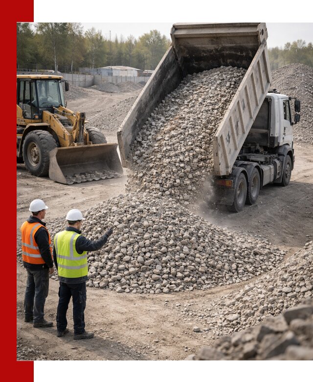 Вторичный щебень фракция 40–70 доставка в Карталах