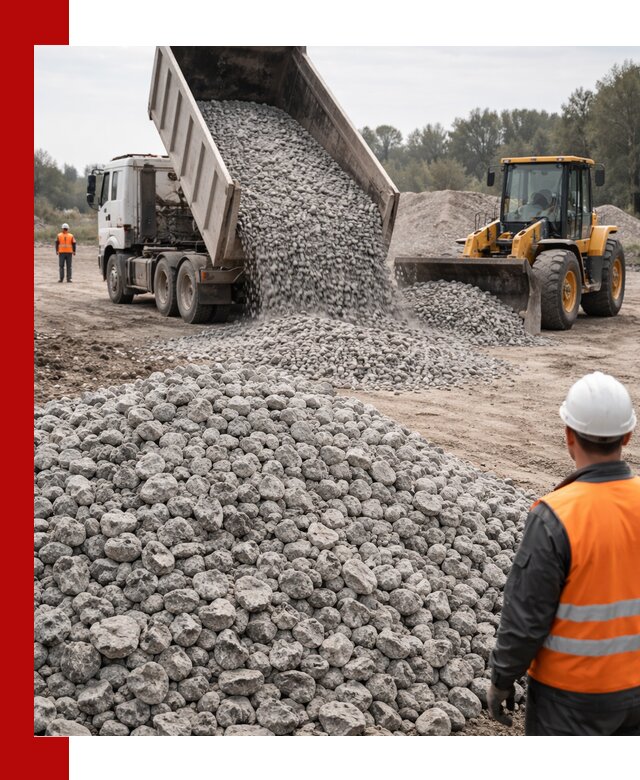 Доставка бетонного щебня фракции 20-40 в Карталах