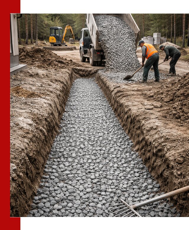 Щебень для дренажа с доставкой в Карталах высокого качества