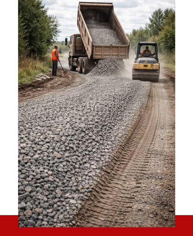 Щебень для отсыпки дороги в Карталах от 2816 р. ПРОНЕРУДКрт