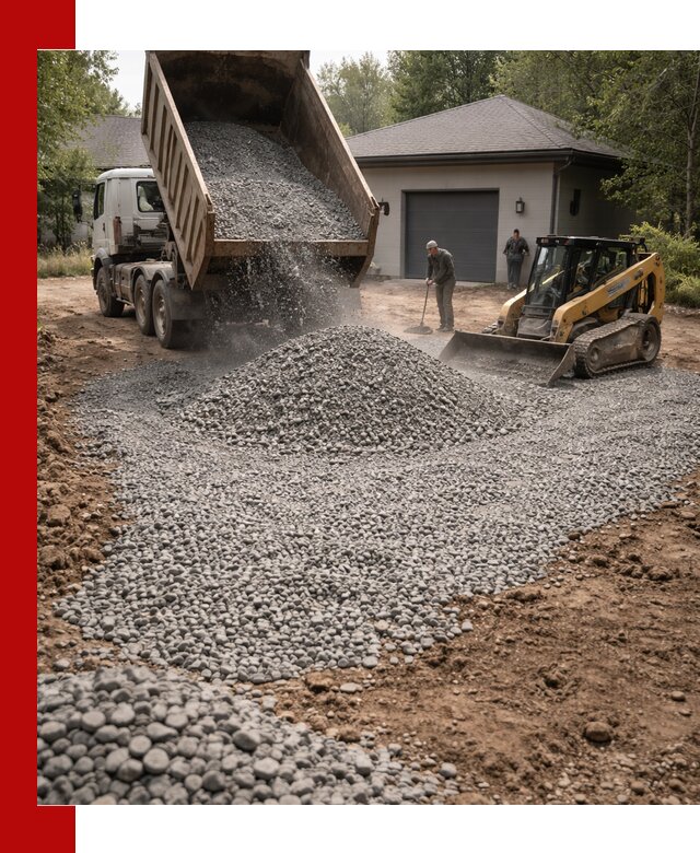 Щебень для парковки в Карталах: доставка и укладка качественного материала