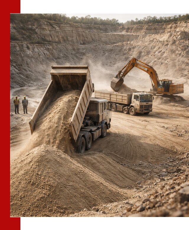 Карьерный песок навалом с доставкой в Карталах