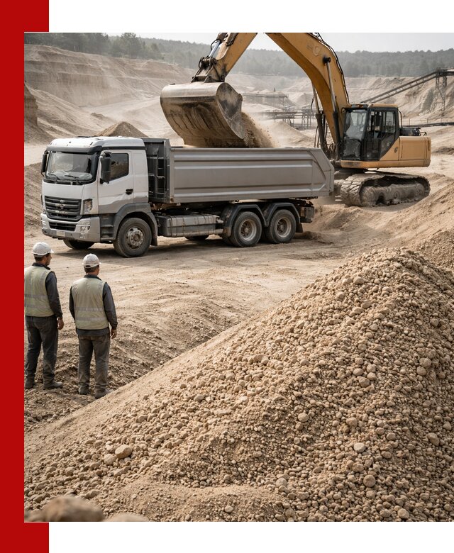 Карьерный крупнозернистый песок с доставкой в Карталах