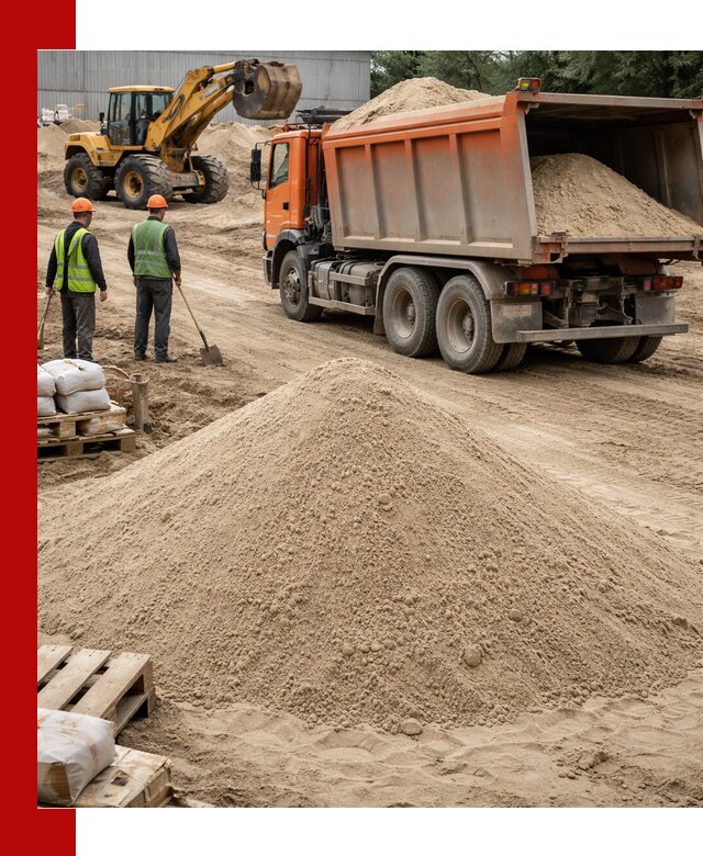 Доставка и продажа мытого речного песка в Карталах