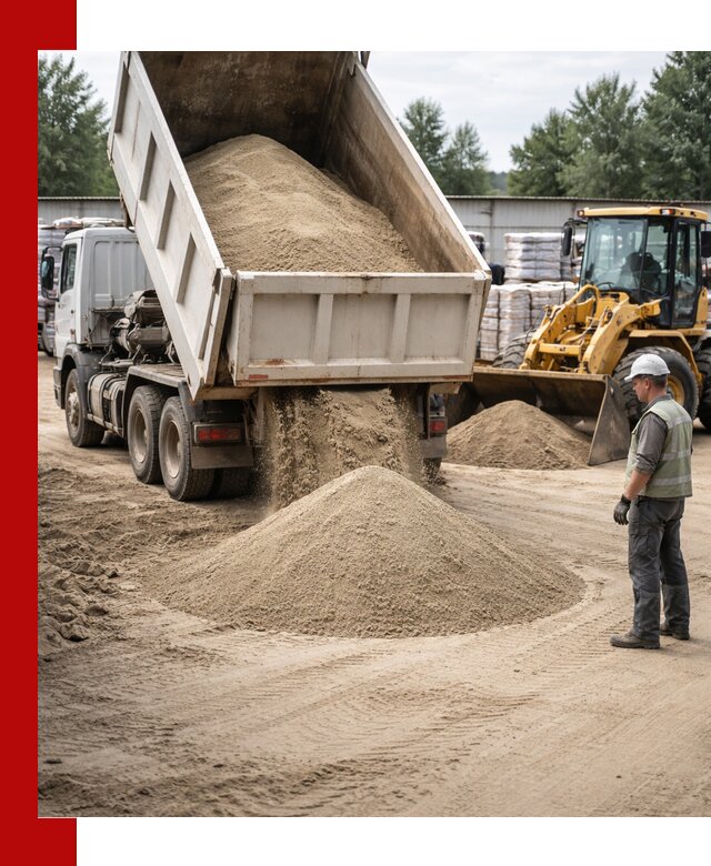 Поставка и доставка песка для бетона в Карталах
