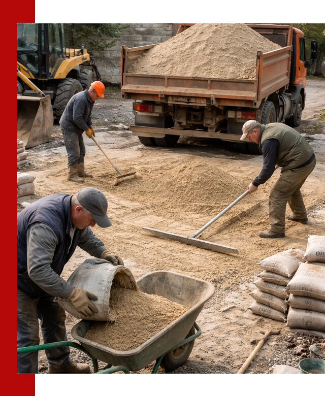 Поставка песка для стяжки в Карталах с быстрой доставкой