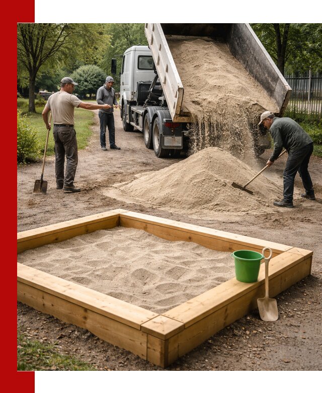 Песок для песочницы с доставкой в Карталах недорого и чистый