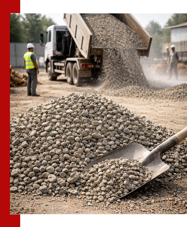 Доставка гравия фракции 20-40 в Карталах с самосвалами