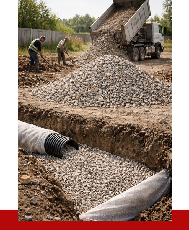 Гравий для дренажа в Карталах от 2295 р., доставка ПРОНЕРУДКрт