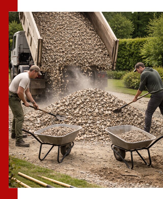 Доставка и продажа декоративной гальки в Карталах