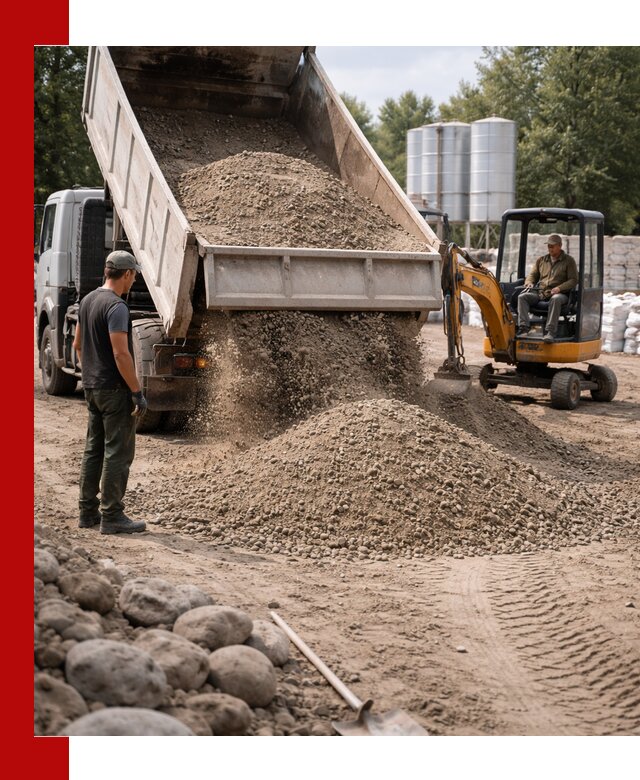 Доставка ПГС С3 в Карталах самосвалами и миксерами