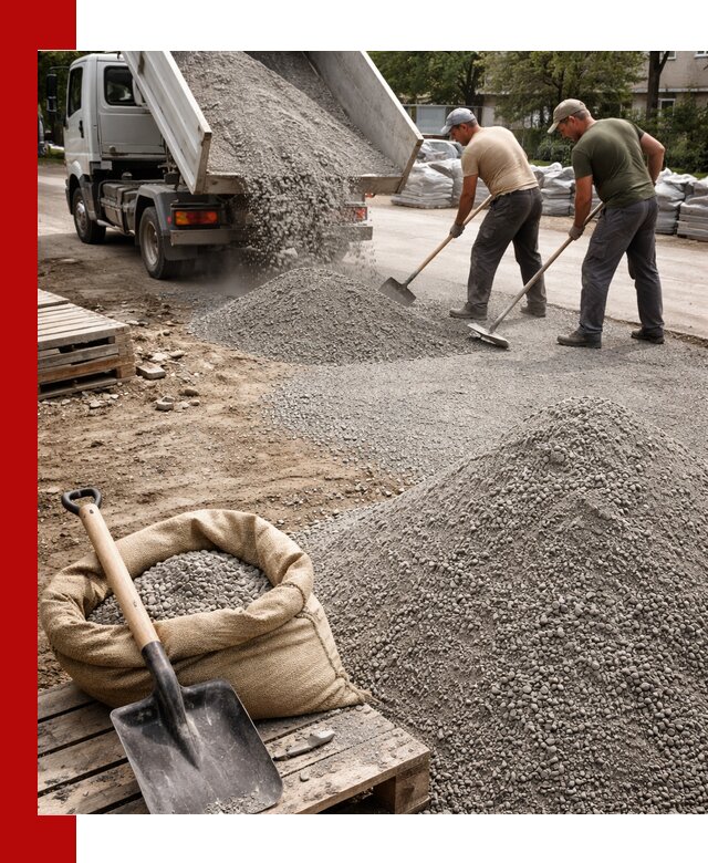 Отсев для тротуарной плитки в Карталах — доставка и укладка