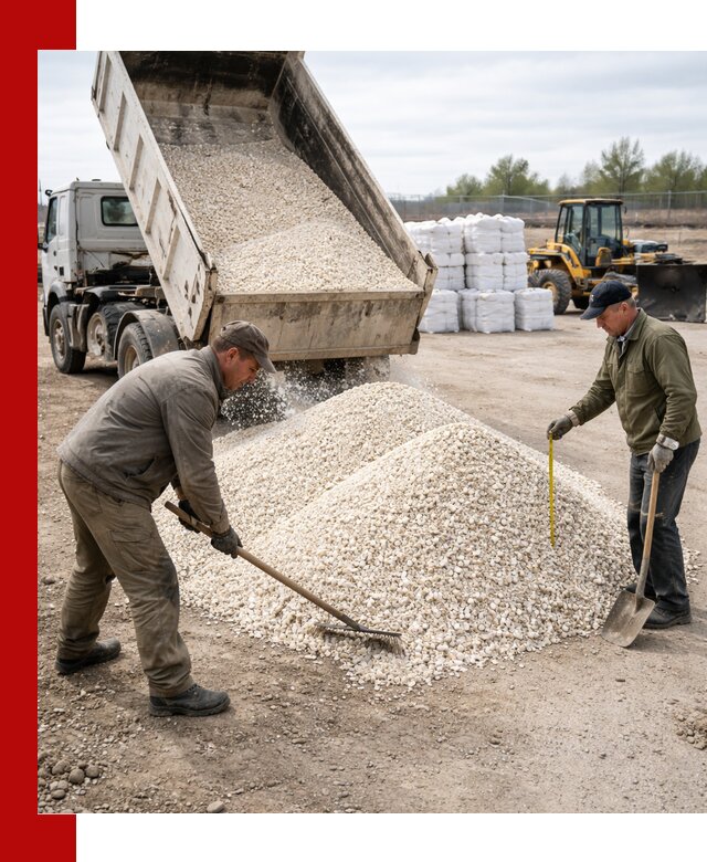Мраморная крошка с доставкой и разгрузкой в Карталах