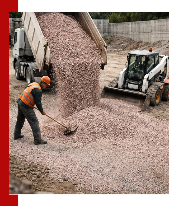 Крошка розовый гранит с доставкой в Карталах от производителя