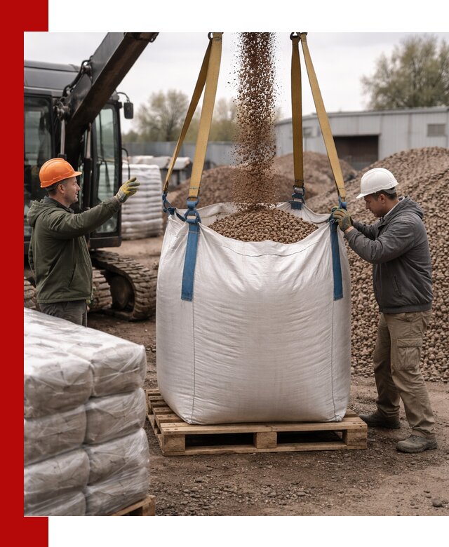 Керамзит в биг-бегах с доставкой в Карталах