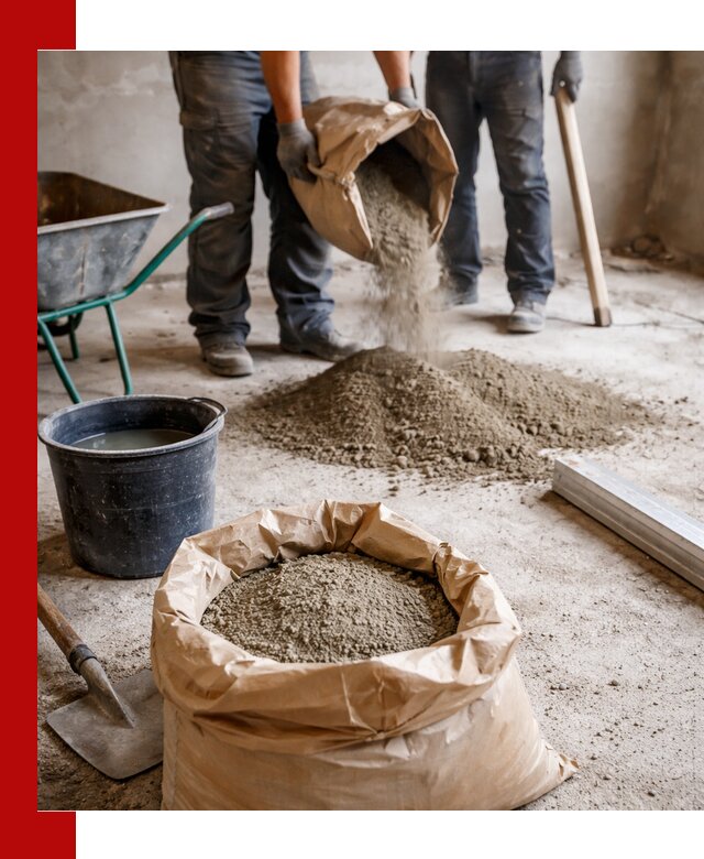 Доставка сухой смеси для стяжки в Карталах