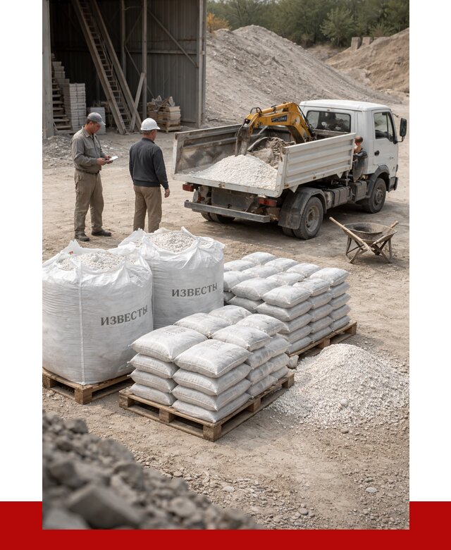 Известь строительная в Карталах с доставкой от 4381 р. | ПРОНЕРУДКрт