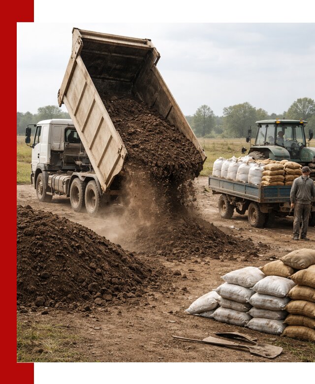 Доставка грунта и удобрений оптом в Карталах для сельхоз и строительства