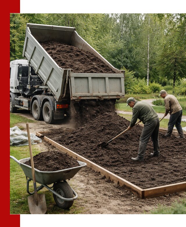 Доставка грунта для озеленения и благоустройства в Карталах