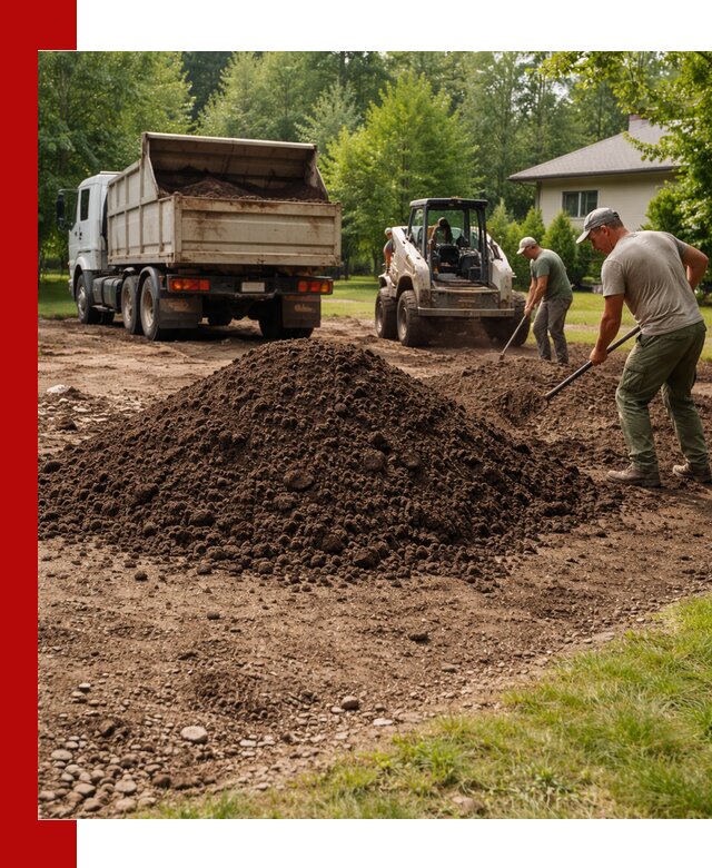 Доставка и укладка грунта для газона в Карталах
