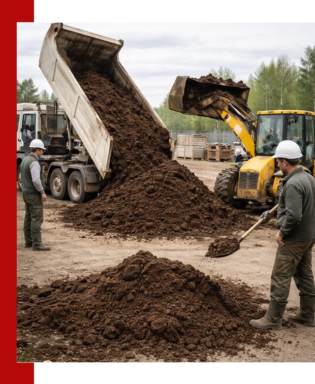 Доставка торфа оптом и в мешках в Карталах