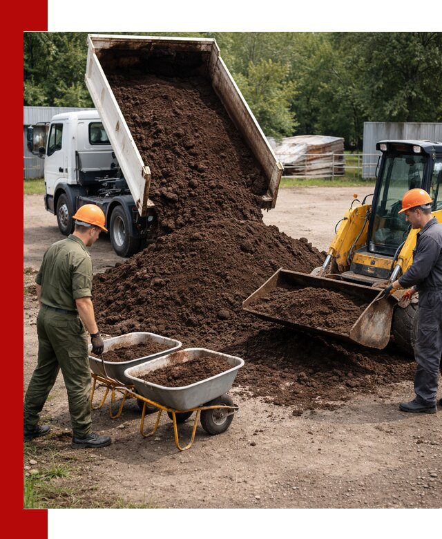 Доставка торфо-земляной смеси в Карталах для огорода и ландшафта