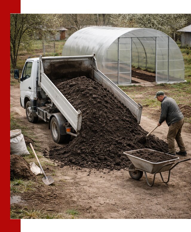 Чернозем для теплицы с доставкой в Карталах