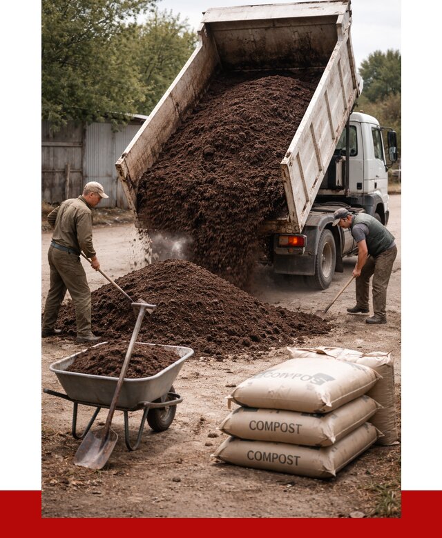 Купить компост в Карталах от 4381 р. за куб с доставкой | ПРОНЕРУДКрт