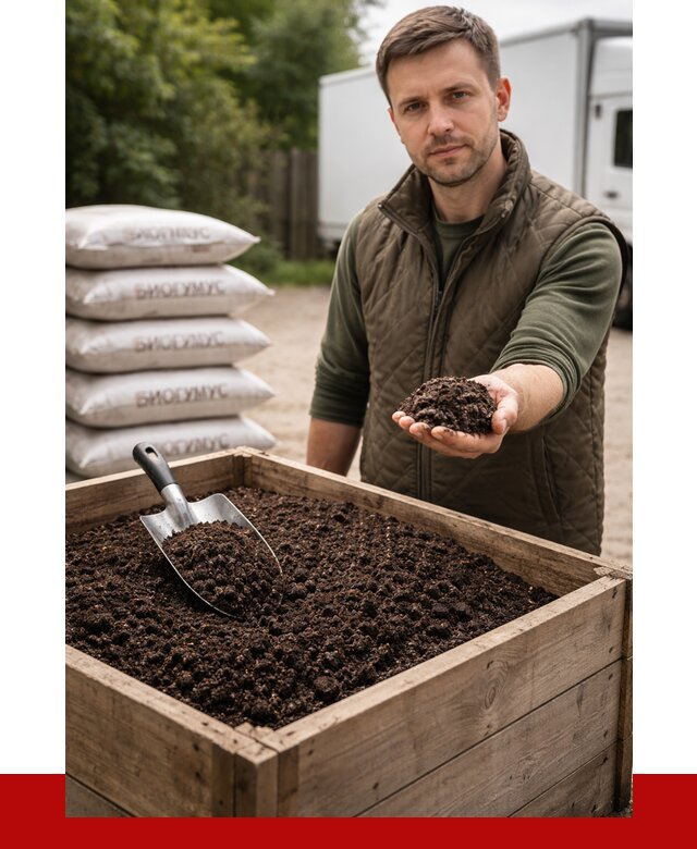 Купить биогумус в Карталах с доставкой от 8866 р. за куб | ПРОНЕРУДКрт