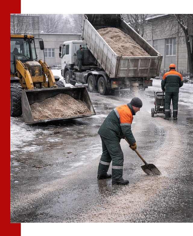 Реагент против гололеда с доставкой и нанесением в Карталах