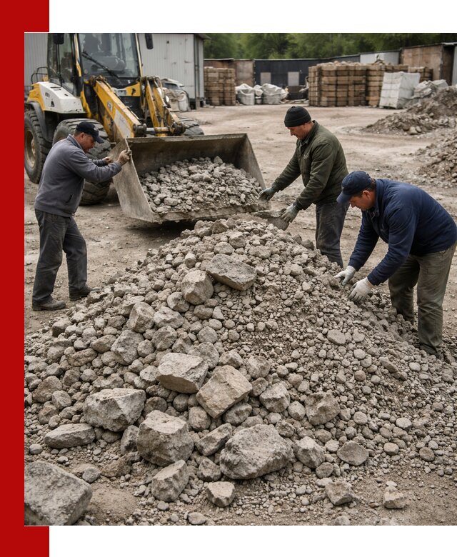 Демонтаж и вывоз бой бетона в Карталах