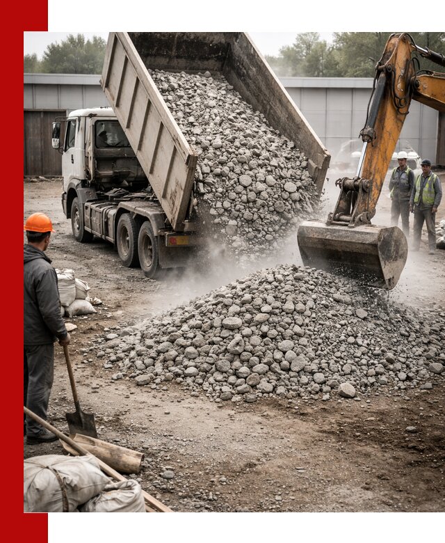 Доставка дробленого бетона в Карталах оптом и в розницу