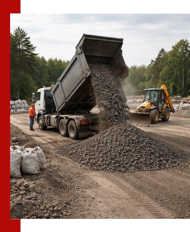 Доставка дробленого асфальта в Карталах для дорожных работ