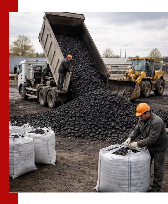 Доставка каменного угля в Карталах оптом и в розницу