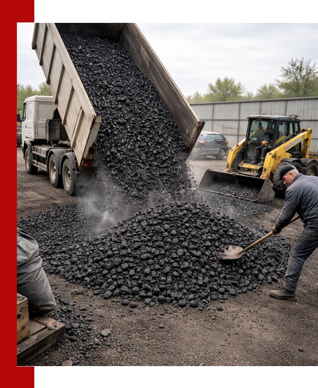 Доставка угля орех в Карталах оптом и в розницу