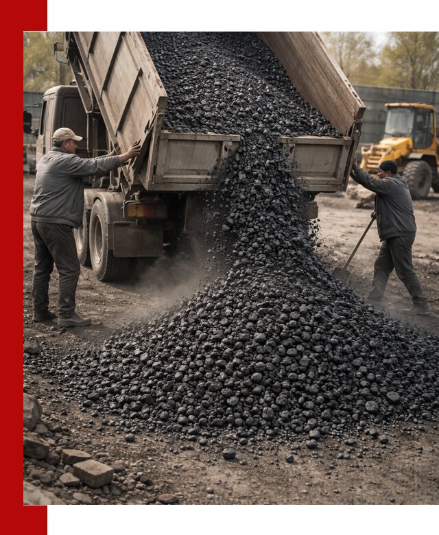 Доставка угля семечка самосвалами в Карталах