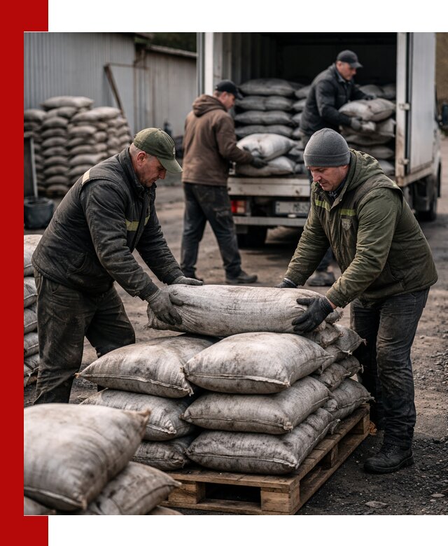 Доставка угля в мешках по выгодным ценам в Карталах