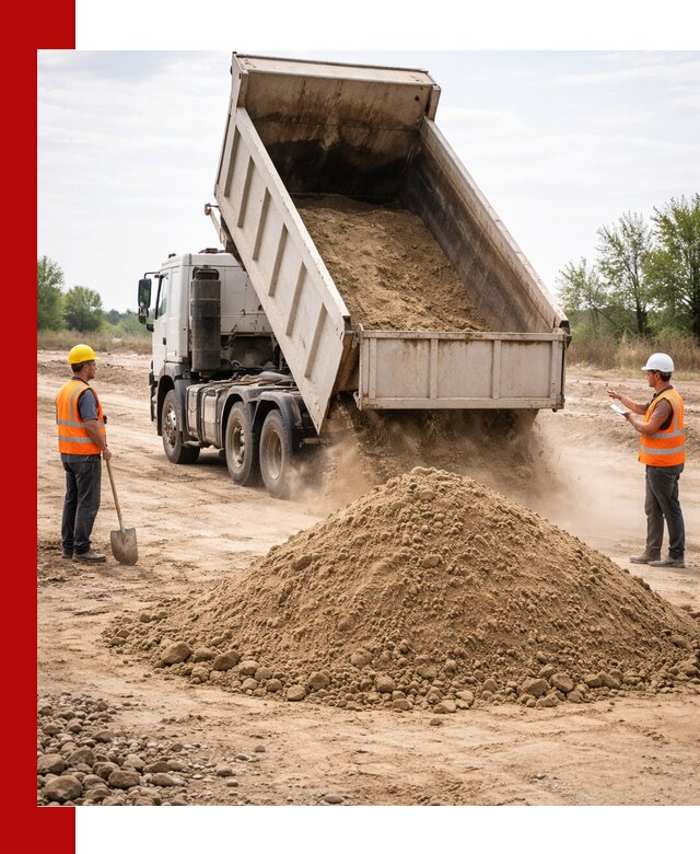 Доставка самосвалом 15 кубов в Карталах за город и по городу