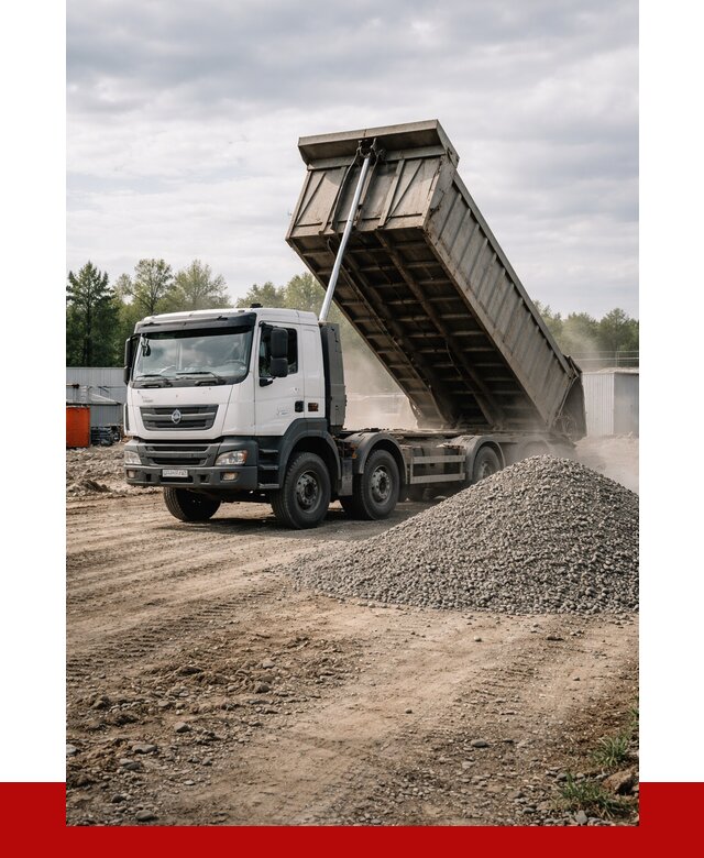 Доставка самосвалом 40 кубов в Карталах от 9388 р. | ПРОНЕРУДКрт