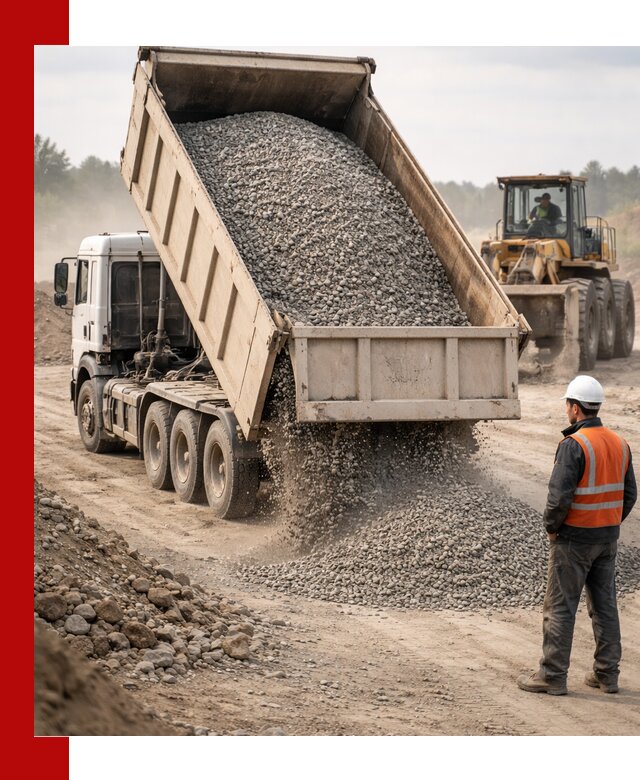 Доставка самосвалом 40 кубов цемента и сыпучих в Карталах