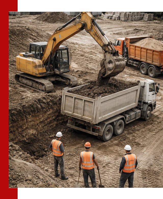 Разработка грунта для строительства и благоустройства в Карталах