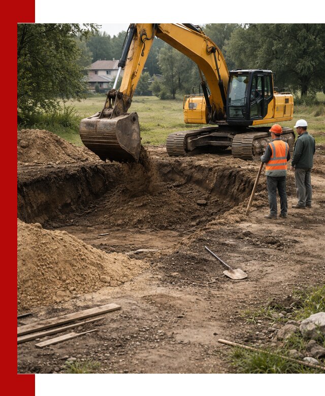 Рытье котлована под фундамент в Карталах (быстро и недорого)